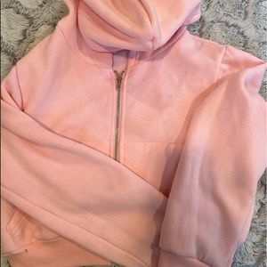 Cropped pink hoodie